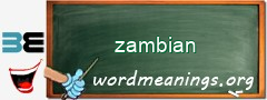 WordMeaning blackboard for zambian